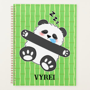 A Cute Baby Panda Sleeping Peacefully Planner