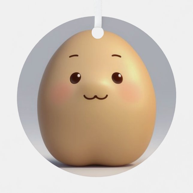 A Cute Baby Potato Metal Tree Decoration (Front)