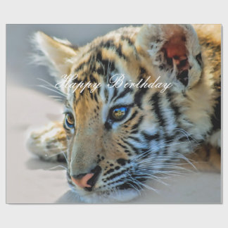 A cute baby tiger wrapping paper