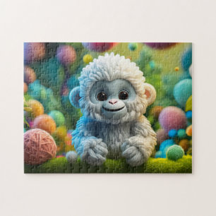 A cute baby Yeti made of yarn Jigsaw Puzzle