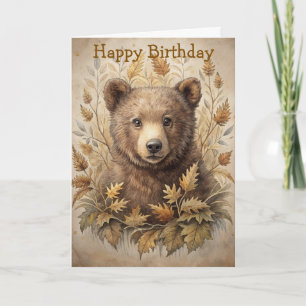A Cute Bear in Forest Card