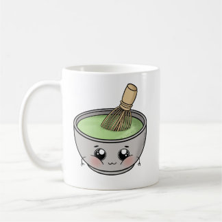 A cute bowl of matcha tea - Kawaii Coffee Mug