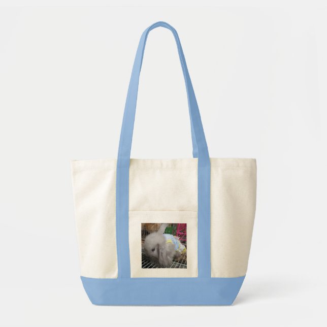 A Cute Bunny Rabbit in a Dress Tote Bag (Front)