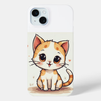 a cute cat  iPhone 15 mini case