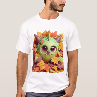 A cute, chartreuse and mauve beast peeks T-Shirt