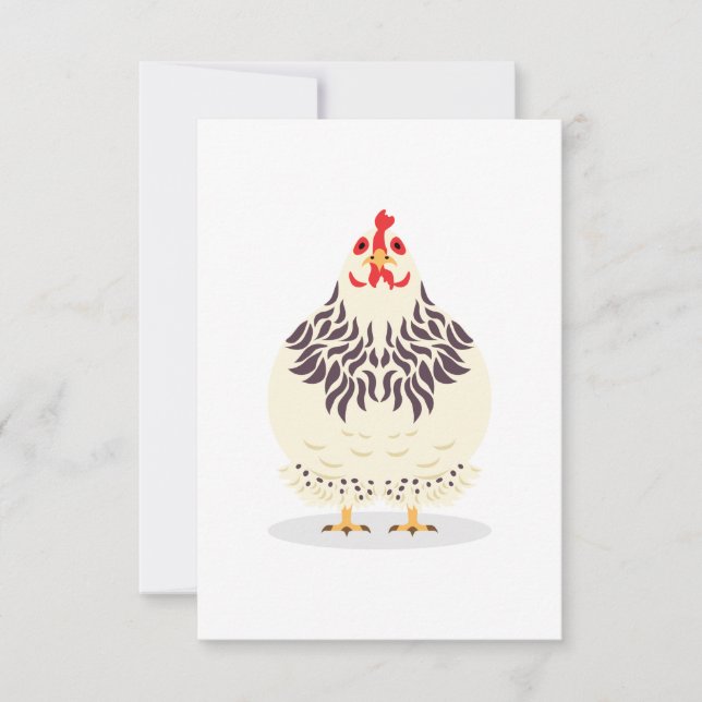 A Cute Chicken Thank You Card (Front)