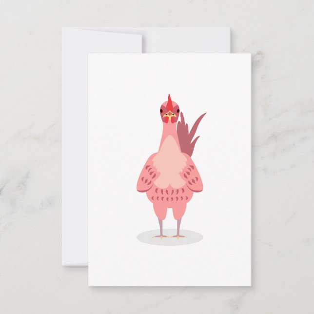 A Cute Chicken Thank You Card (Front)