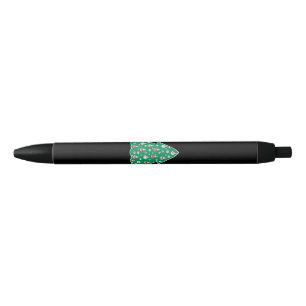 A Cute Christmas Tree Holiday Design. Classic Black Ink Pen