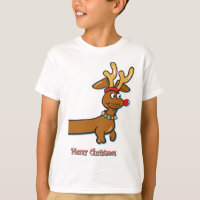A Cute Dachshund wearing reindeer Antlers