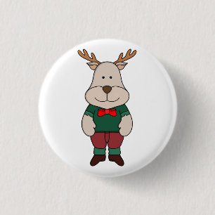 A cute deer 3 cm round badge