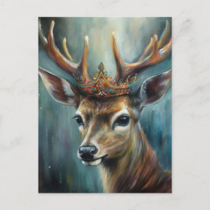 A Cute Deer with a crown Postcard
