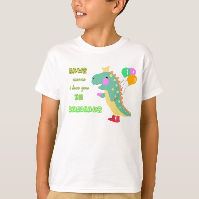 A cute Dinosaur kids t-shirt (Front)