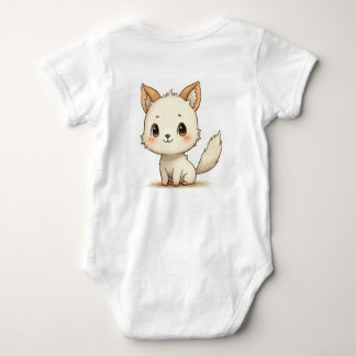 a cute dog and baby clothes baby bodysuit