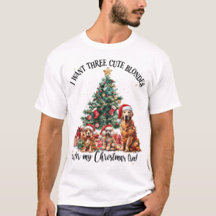 A cute dog and puppy lover Christmas design T-Shirt