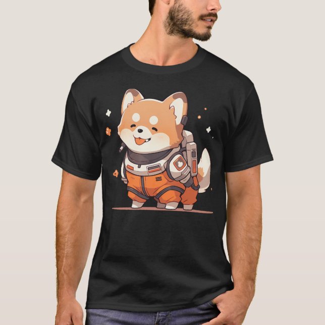 A Cute Dog Astronaut T-Shirt (Front)