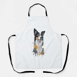 A cute dog Border Collie Apron