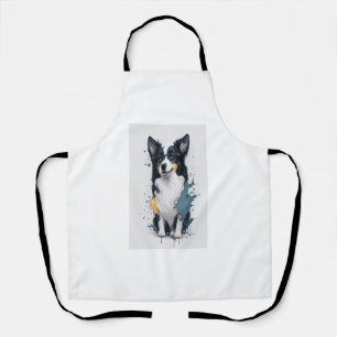A cute dog Border Collie Apron
