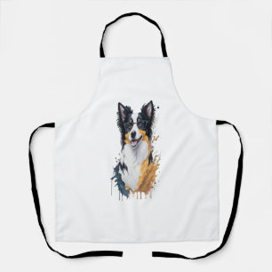 A cute dog Border Collie  Apron