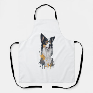 A cute dog Border Collie Apron