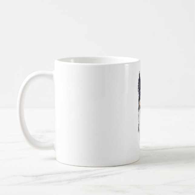 A cute dog Border Collie [RB#10008]  Coffee Mug (Left)