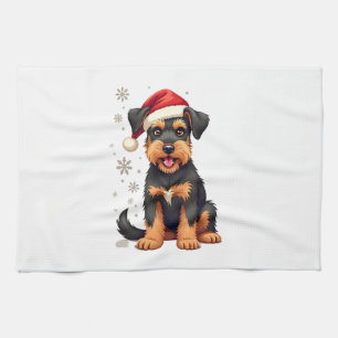 A cute dog Border Collie [RB#10009]  Tea Towel
