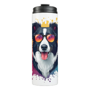 A cute dog Border Collie [RB#10009]  Thermal Tumbler