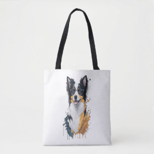 A cute dog Border Collie [RB#10009]  Tote Bag