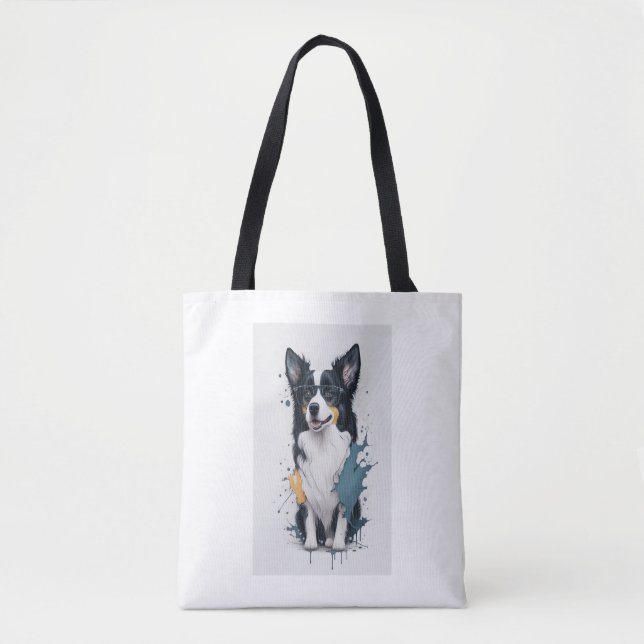 A cute dog Border Collie  Tote Bag (Front)