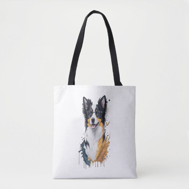 A cute dog Border Collie  Tote Bag (Front)