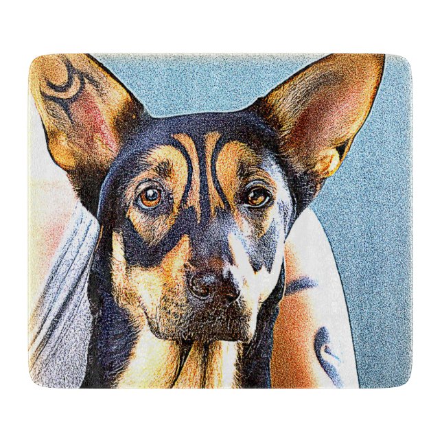 "A Cute Dog" Cute Photo. Buy Now Cutting Board (Front)