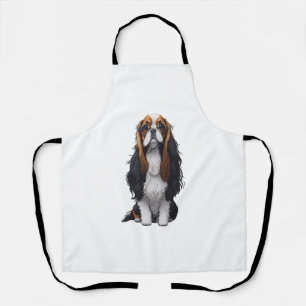 A cute dog King Charles Spaniel Apron