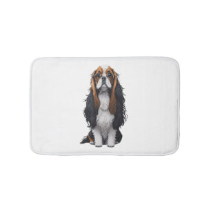 A cute dog King Charles Spaniel Bath Mat