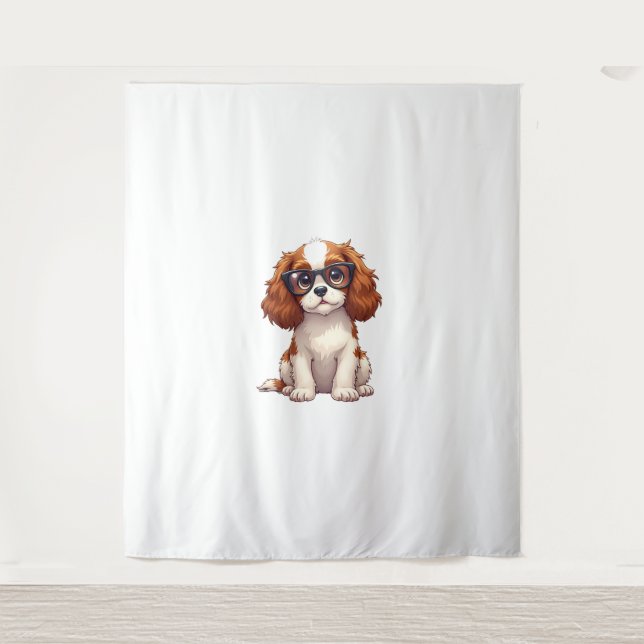 A cute dog King Charles Spaniel  Tapestry (Front)