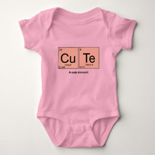 A Cute Element periodic table baby bodyshirt Bodysuit