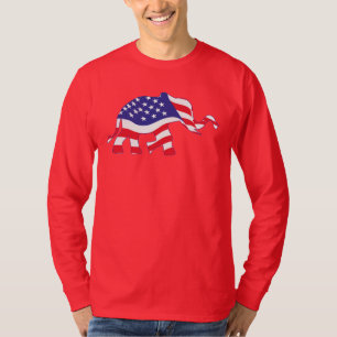 a cute Elephant made in the American Flag T-Shirt