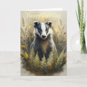 A Cute Forest Badger Card
