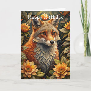 A Cute Forest Red Fox Card