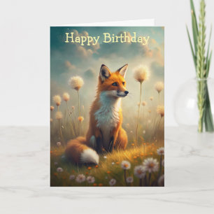 A Cute Forest Red Fox Card