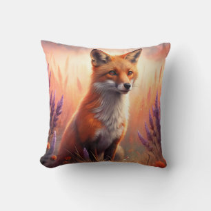 A Cute Forest Red Fox Cushion