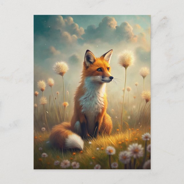 A Cute Forest Red Fox Postcard (Front)