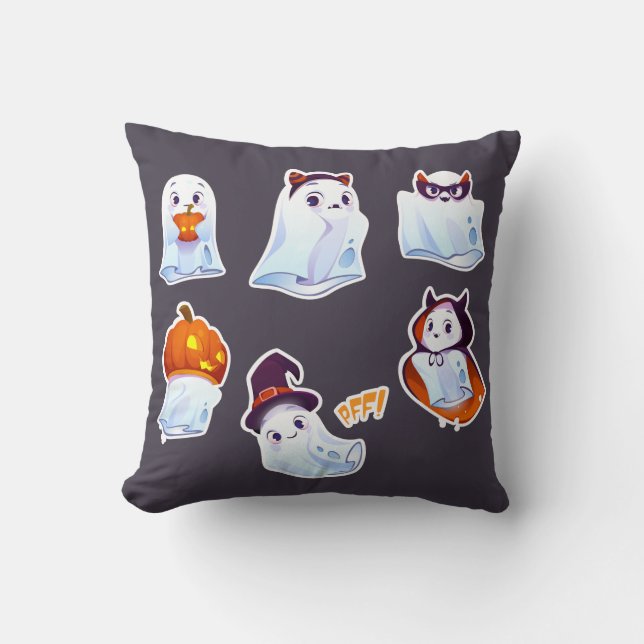 A cute ghost pillow (Front)