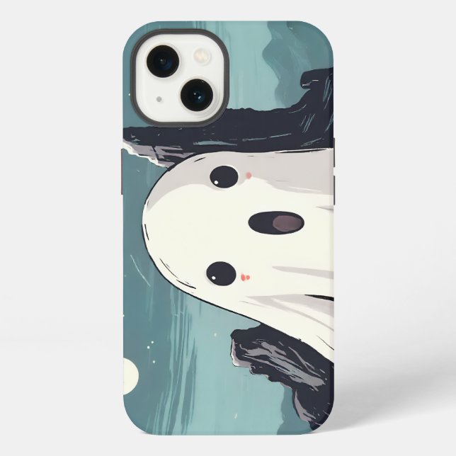 A Cute Ghost's Midnight Adventure  iPhone Case (Back)