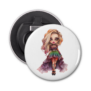 A Cute Girl Halloween Design Collection 11 Bottle Opener