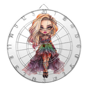 A Cute Girl Halloween Design Collection 11 Dartboard