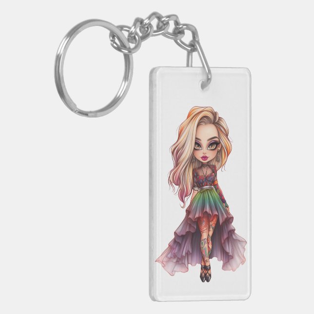 A Cute Girl Halloween Design Collection 11 Key Ring (Front Left)
