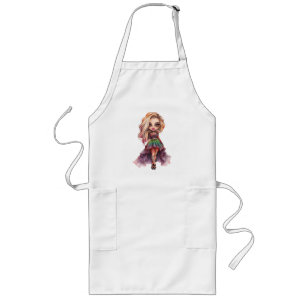 A Cute Girl Halloween Design Collection 11 Long Apron