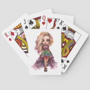 A Cute Girl Halloween Design Collection 11 Playing Cards