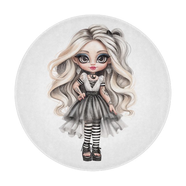A Cute Girl Halloween Design Collection 12 Cutting Board (Front)