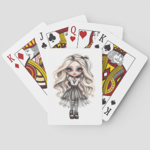 A Cute Girl Halloween Design Collection 12 Playing Cards