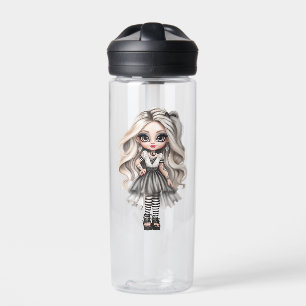 A Cute Girl Halloween Design Collection 12 Water Bottle